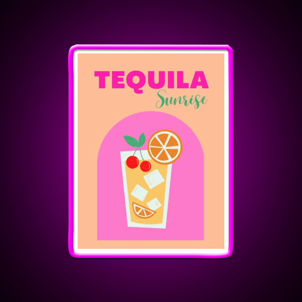 Tequila Sunrise Party Drink Tequila Led Neon Sign Rgb Color - Shineneon