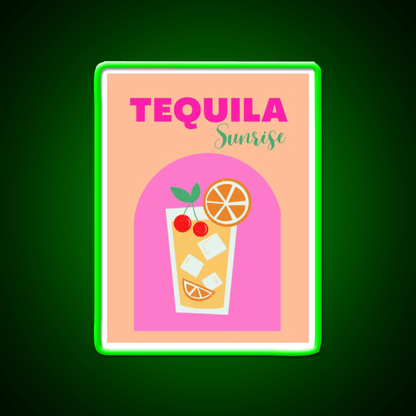 Tequila Sunrise Party Drink Tequila Led Neon Sign Rgb Color - Shineneon