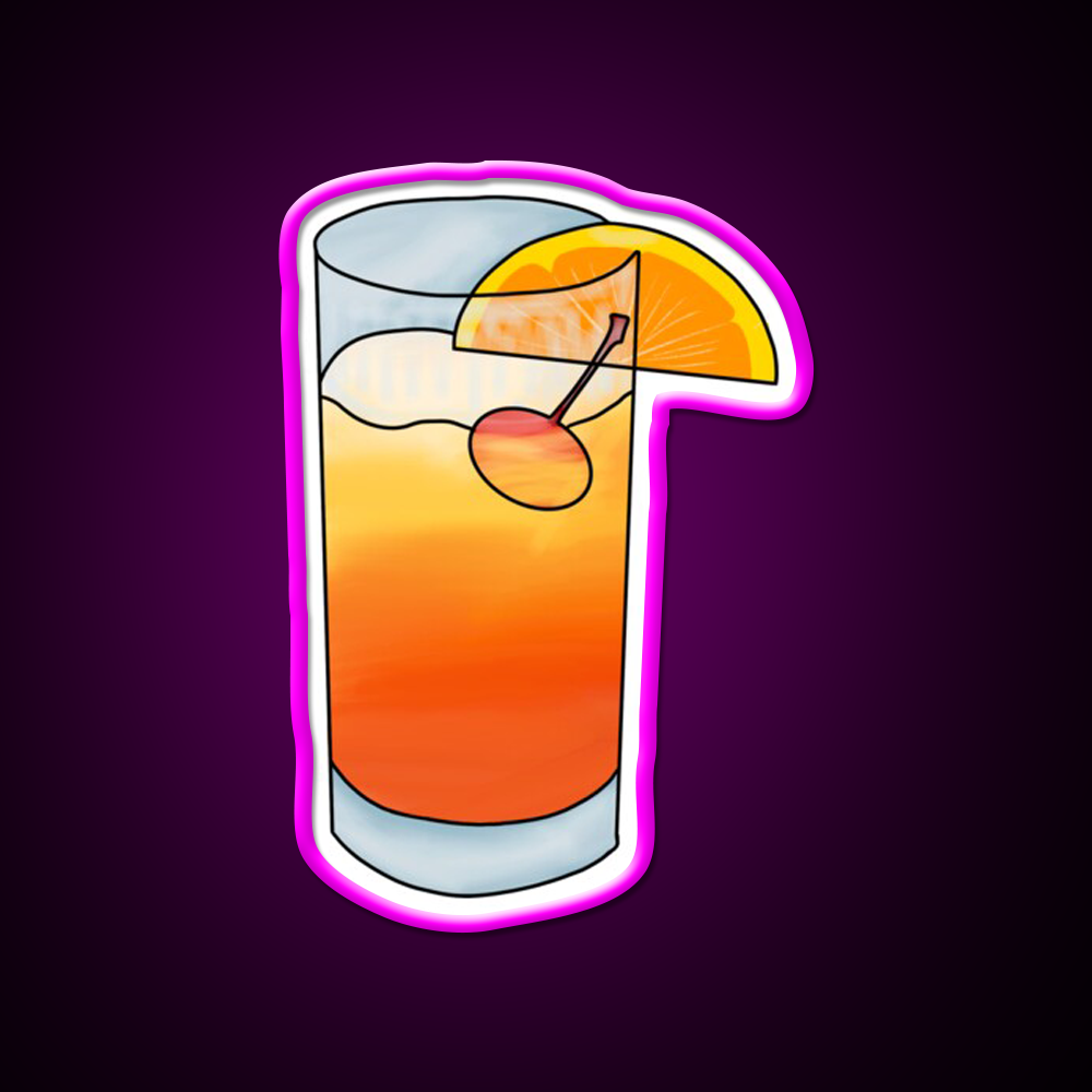 Tequila Sunrise Party Drink Tequila Led Neon Sign Wall Art Rgb Color