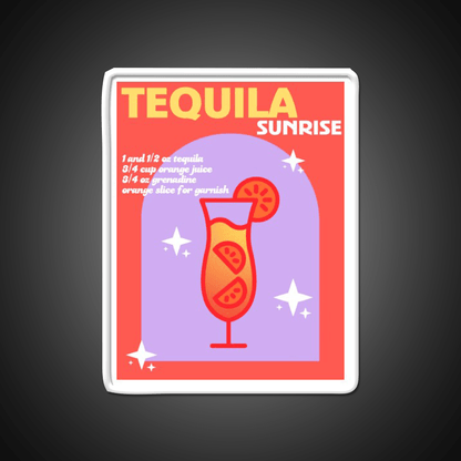 Tequila Sunrise Party Drink Tequila Led Neon Sign Wall Neon Sign Rgb Color - Shineneon