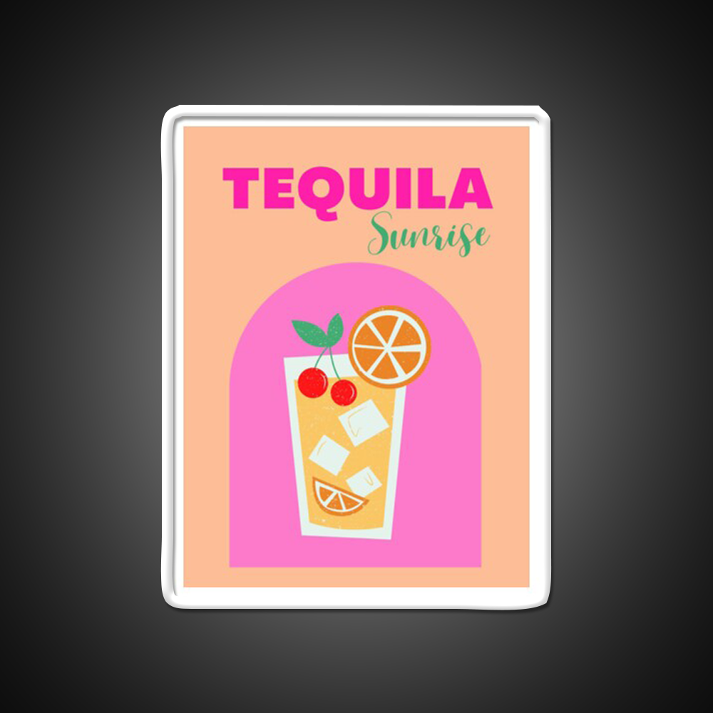 Tequila Sunrise Party Drink Tequila Led Neon Sign Rgb Color