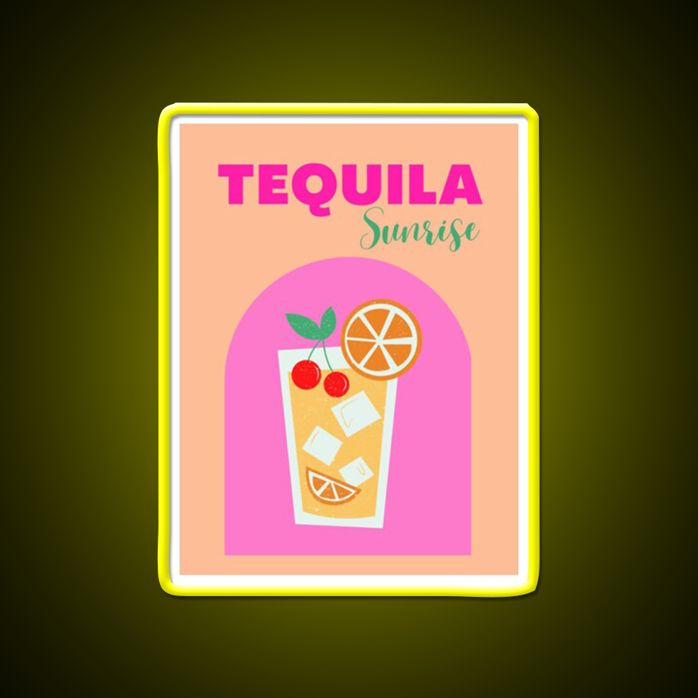 Tequila Sunrise Party Drink Tequila Led Neon Sign Rgb Color