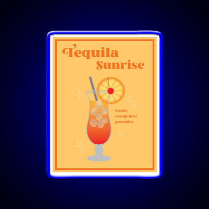 Tequila Sunrise Wall Print Party Drink Tequila Led Neon Sign Rgb Color - Shineneon