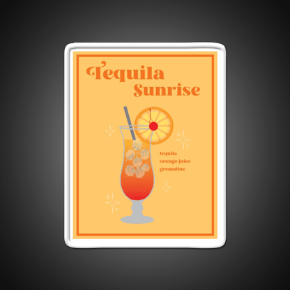 Tequila Sunrise Wall Print Party Drink Tequila Led Neon Sign Rgb Color - Shineneon