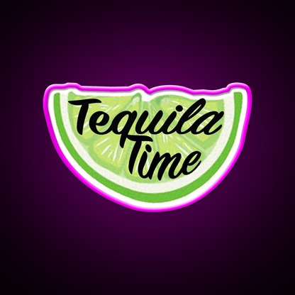 Tequila Time Lime Slice Party Drink Tequila Led Neon Sign Rgb Color - Shineneon