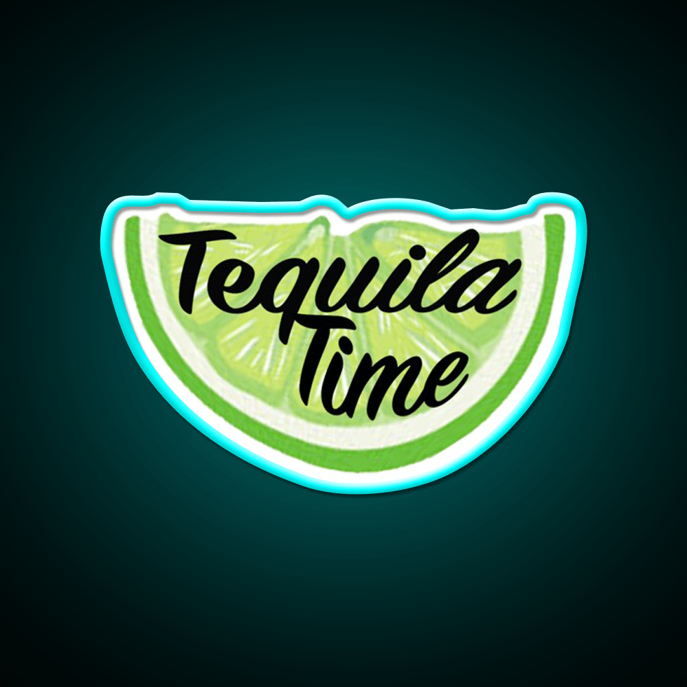 Tequila Time Lime Slice Party Drink Tequila Led Neon Sign Rgb Color - Shineneon