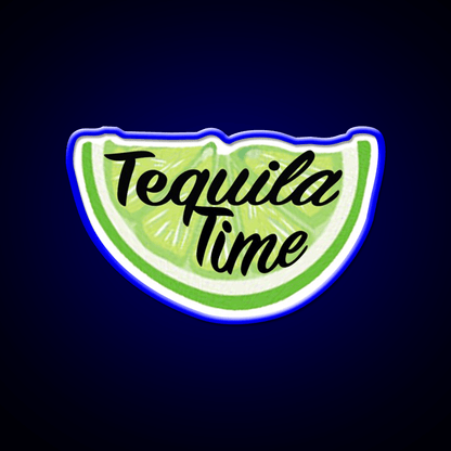 Tequila Time Lime Slice Party Drink Tequila Led Neon Sign Rgb Color - Shineneon