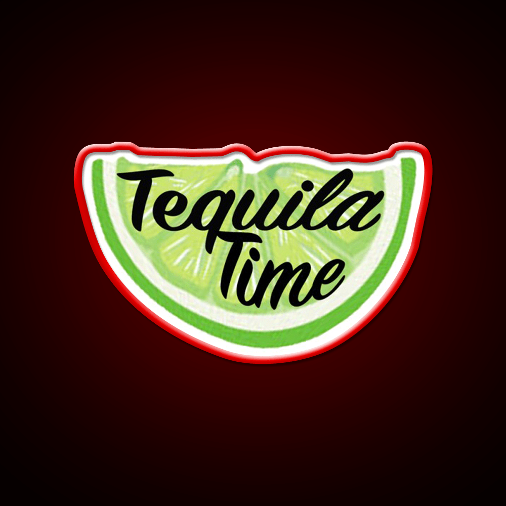 Tequila Time Lime Slice Party Drink Tequila Led Neon Sign Rgb Color - Shineneon