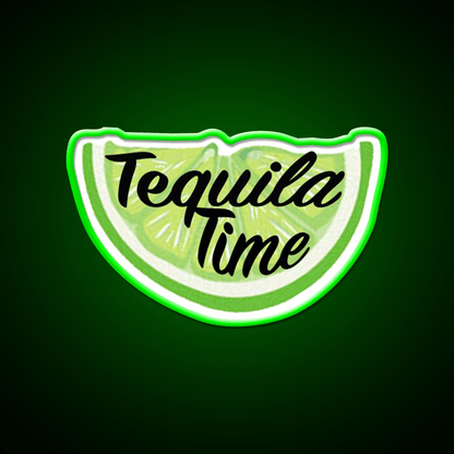 Tequila Time Lime Slice Party Drink Tequila Led Neon Sign Rgb Color - Shineneon
