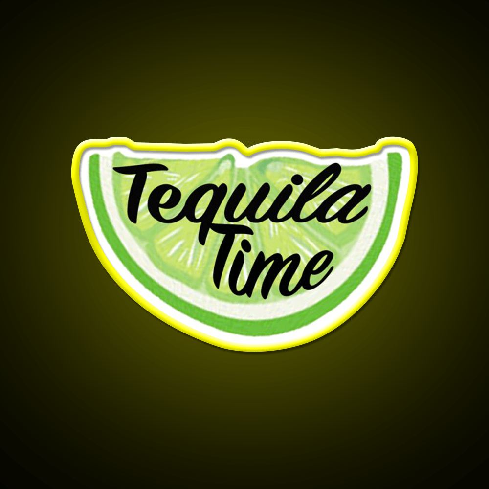 Tequila Time Lime Slice Party Drink Tequila Led Neon Sign Rgb Color - Shineneon
