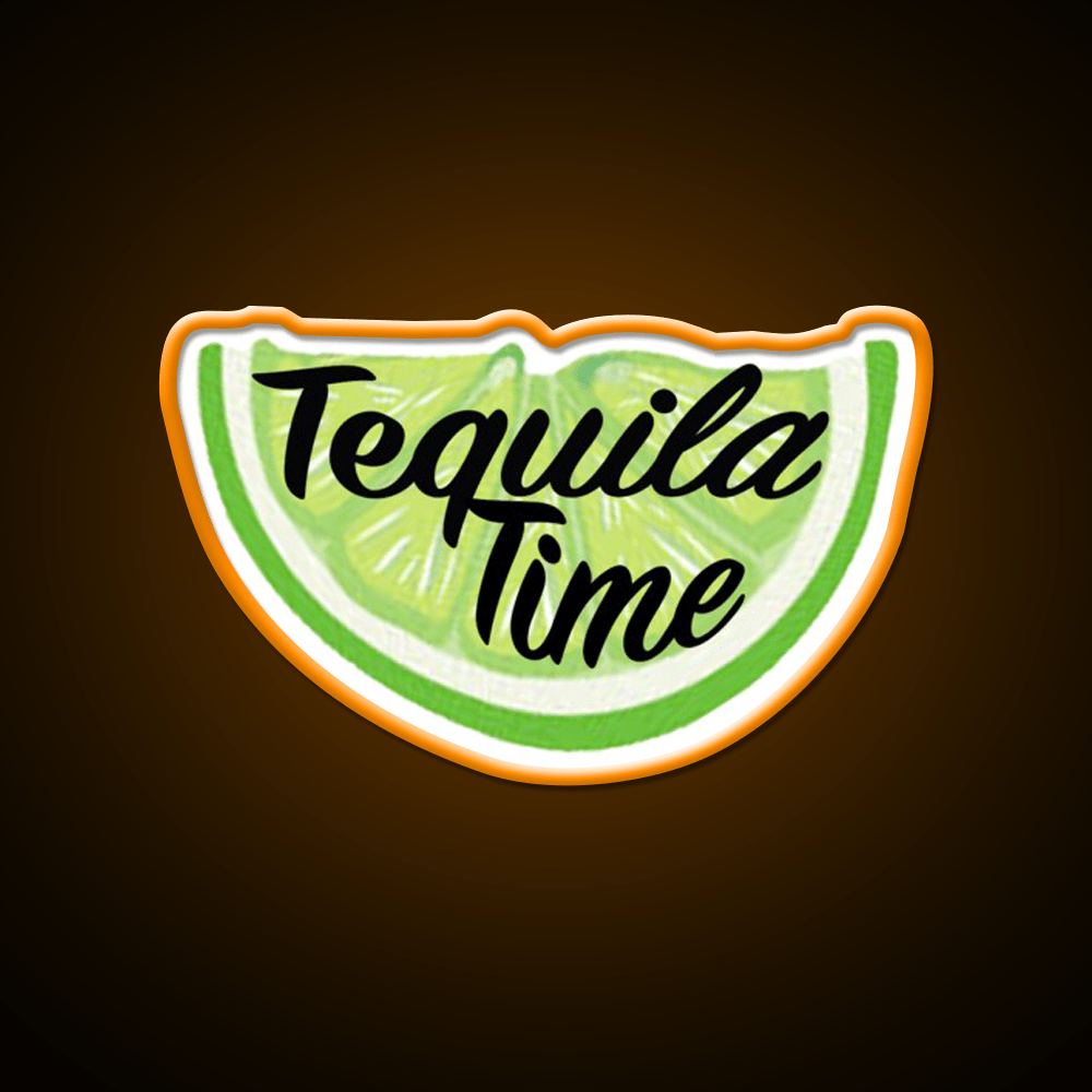 Tequila Time Lime Slice Party Drink Tequila Led Neon Sign Rgb Color - Shineneon