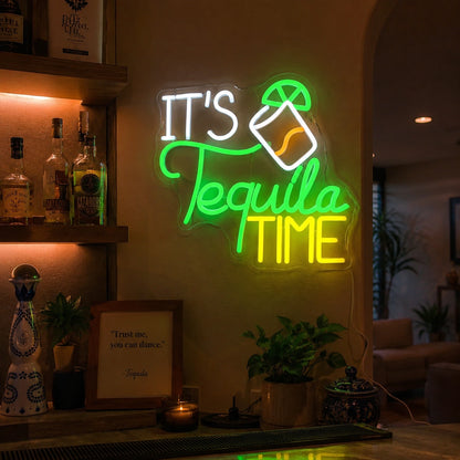 Tequila Time Neon Sign LED Neon Sign real lifestyle scene