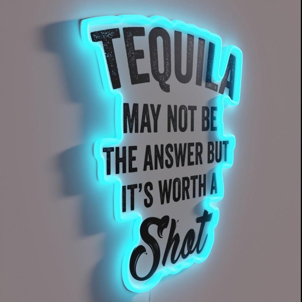 Tequila Worth A Shot Rgb Led Neon Sign - Shineneon