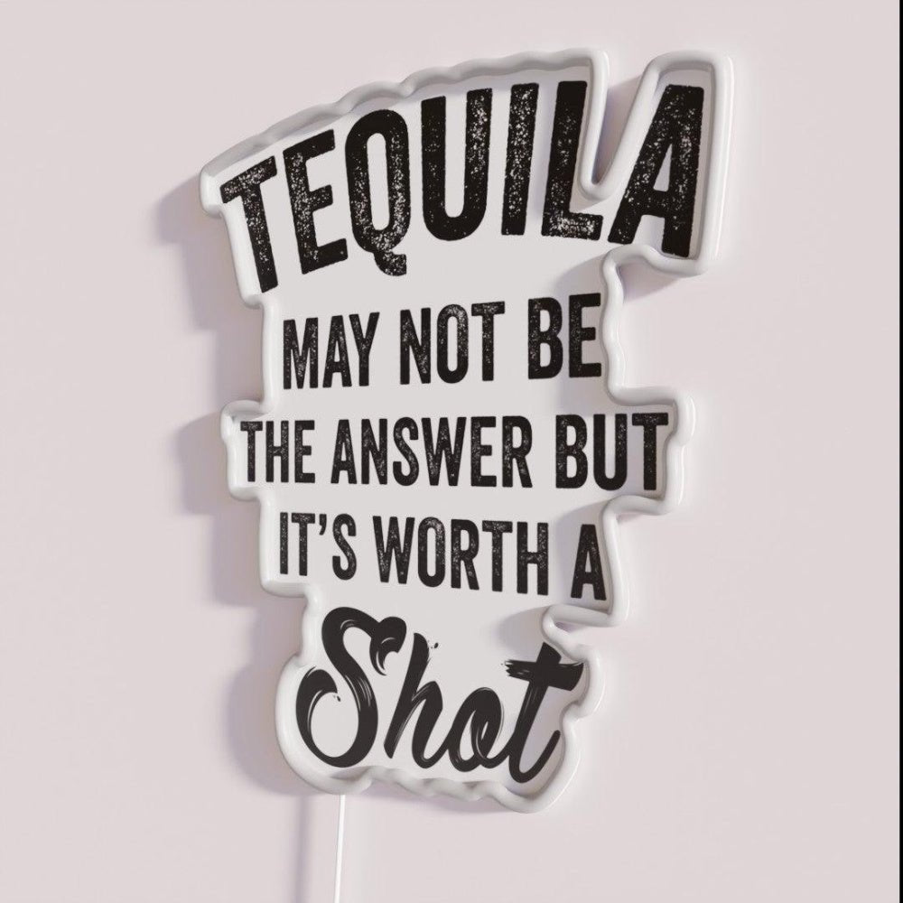 Tequila Worth A Shot Rgb Led Neon Sign - Shineneon