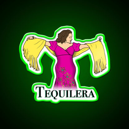 Tequilera Party Drink Tequila Led Neon Sign Rgb Color - Shineneon