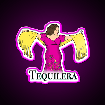 Tequilera Party Drink Tequila Led Neon Sign Rgb Color - Shineneon