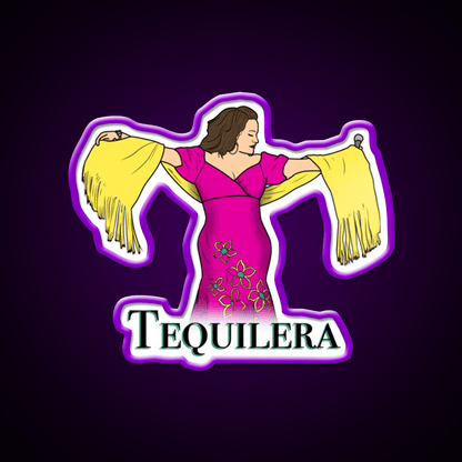 Tequilera Party Drink Tequila Led Neon Sign Rgb Color - Shineneon