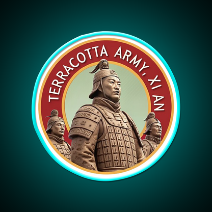 Terracotta Army Asian Cultural Led Neon Sign Rgb Color - Size and dimension reference