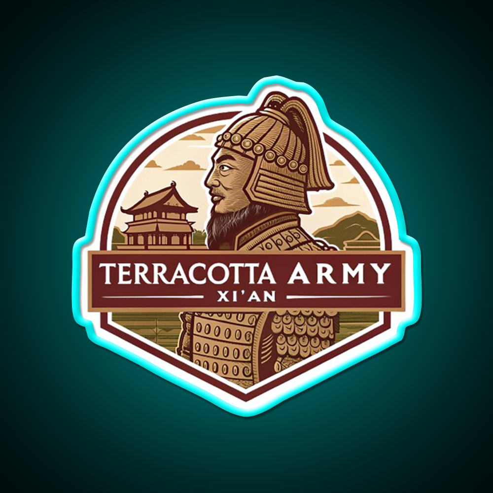 Terracotta Army Asian Cultural Led Neon Sign Wall Art Rgb Color - Size and dimension reference