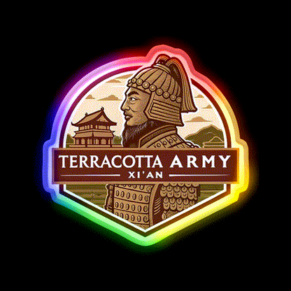 Terracotta Army Asian Cultural Led Neon Sign Wall Art Rgb Color - LED neon sign close-up detail