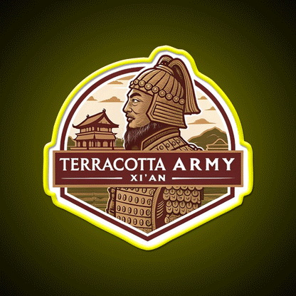 Terracotta Army Asian Cultural Led Neon Sign Wall Art Rgb Color - Custom LED neon sign front view