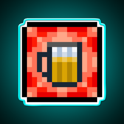 Terraria Beer Debuff Beer Bar Decor Led Neon Sign Rgb Color - Size and dimension reference