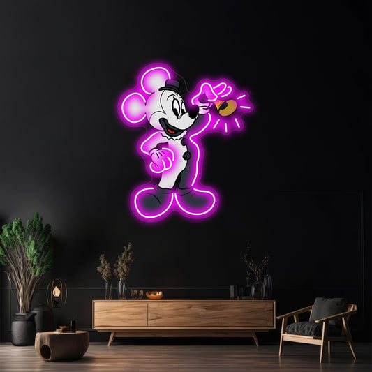 Terrifier Mouse Artwork Neon Signs For Sale