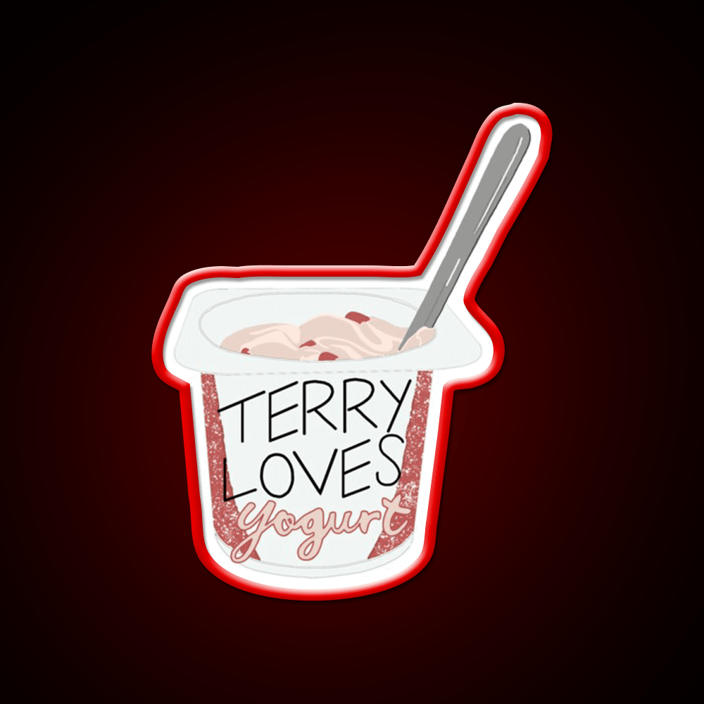 Terry Loves Yogurt Snack Food Led Neon Sign Rgb Color - Shineneon