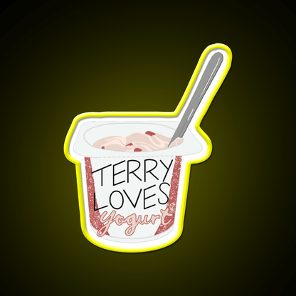 Terry Loves Yogurt Snack Food Led Neon Sign Rgb Color - Shineneon