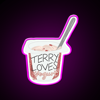 Terry Loves Yogurt Snack Food Led Neon Sign Rgb Color - Shineneon