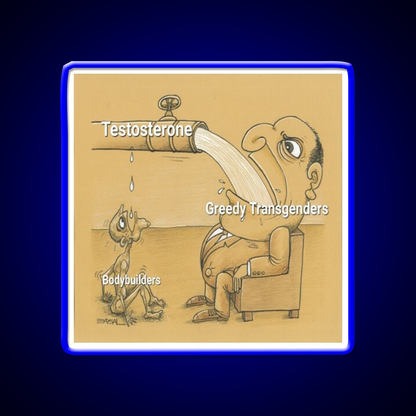 Testosterone Transgenders And Bodybuilders Gym Fitness Led Neon Sign Rgb Color