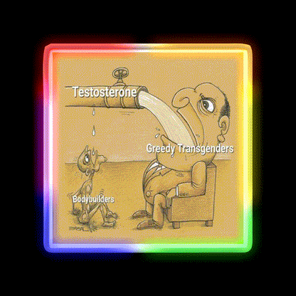 Testosterone Transgenders And Bodybuilders Gym Fitness Led Neon Sign Rgb Color