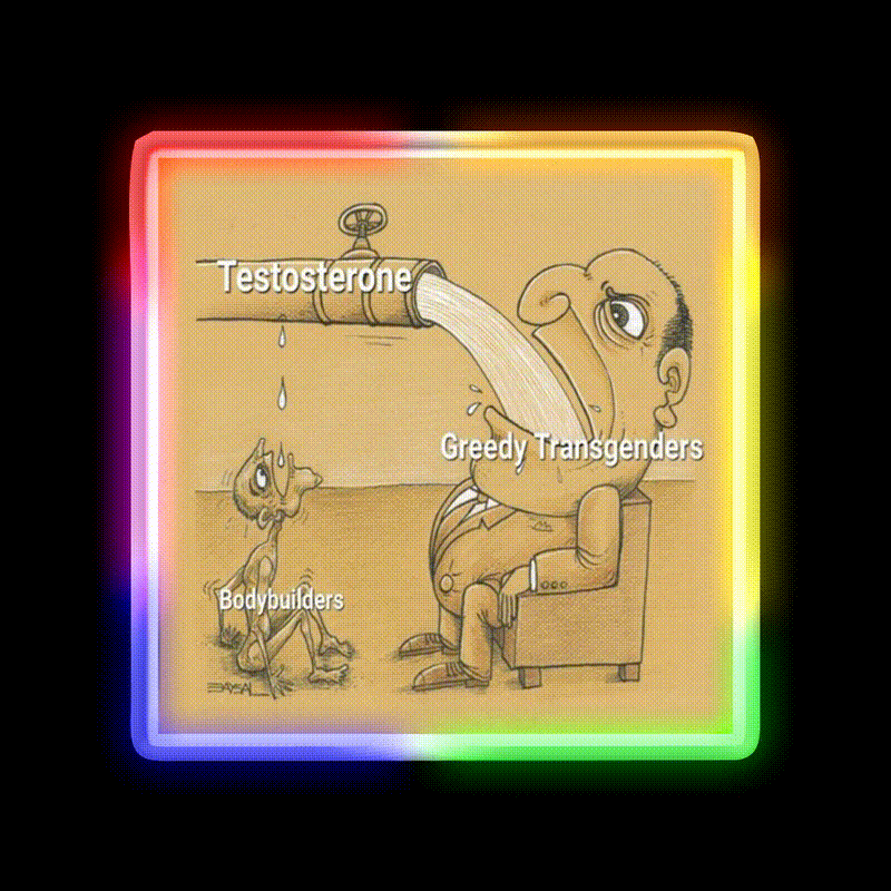 Testosterone Transgenders And Bodybuilders Gym Fitness Led Neon Sign Rgb Color