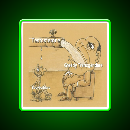 Testosterone Transgenders And Bodybuilders Gym Fitness Led Neon Sign Rgb Color