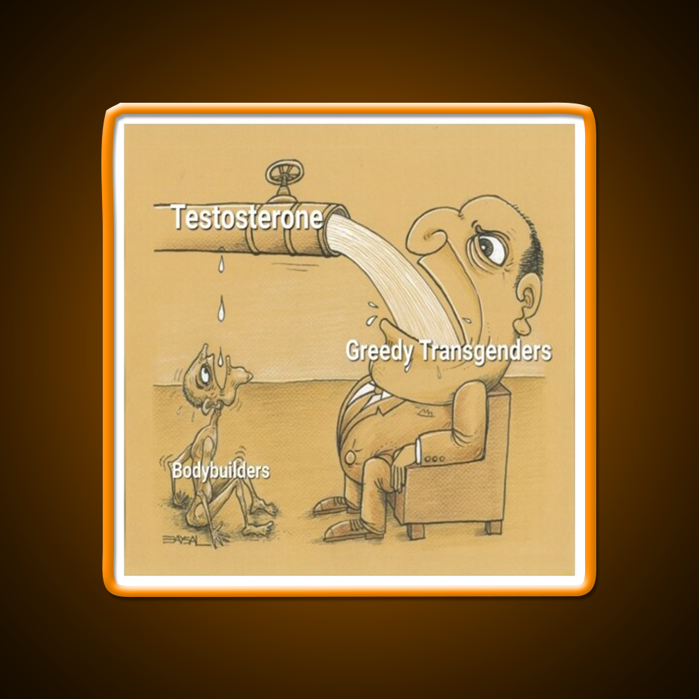 Testosterone Transgenders And Bodybuilders Gym Fitness Led Neon Sign Rgb Color