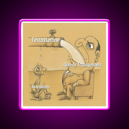 Testosterone Transgenders And Bodybuilders Gym Fitness Led Neon Sign Rgb Color