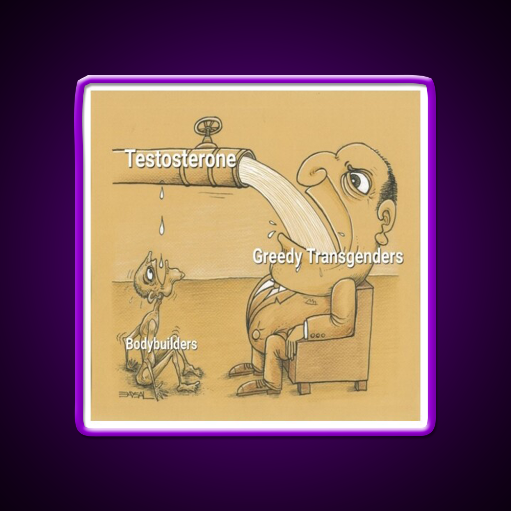 Testosterone Transgenders And Bodybuilders Gym Fitness Led Neon Sign Rgb Color