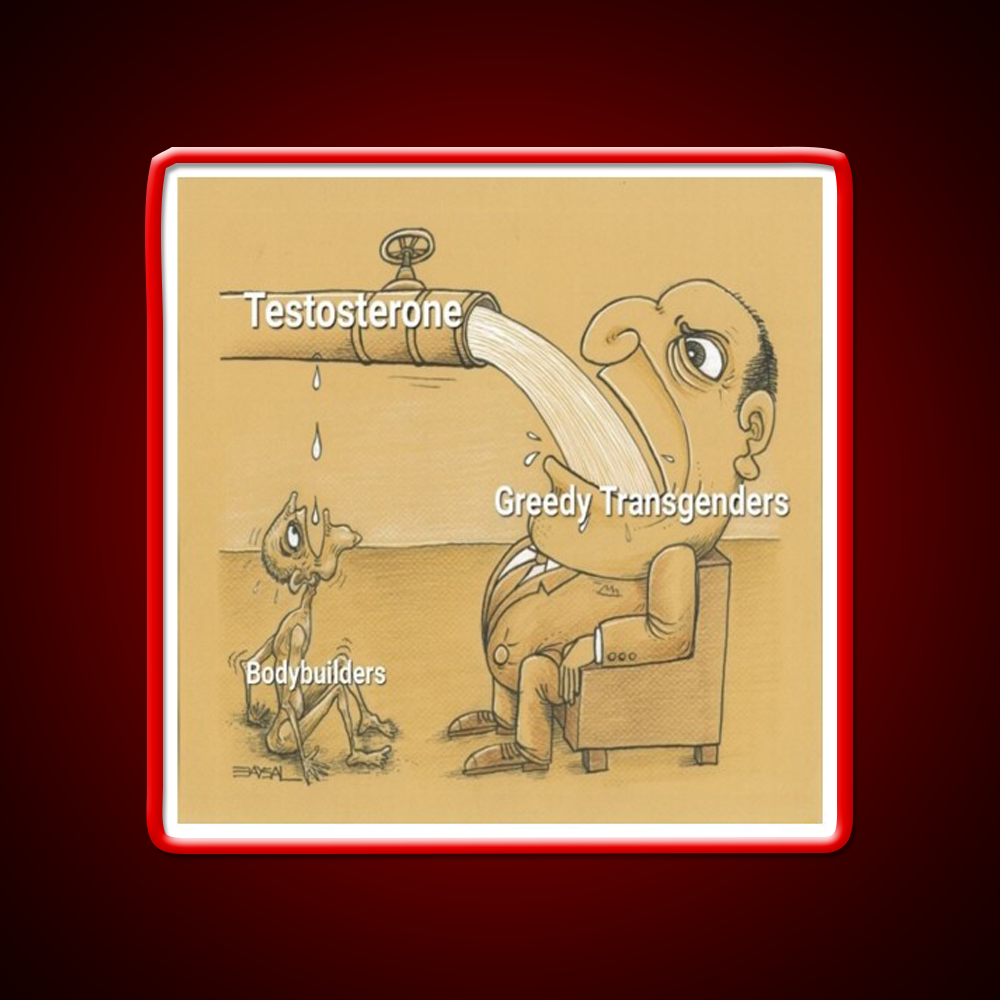 Testosterone Transgenders And Bodybuilders Gym Fitness Led Neon Sign Rgb Color