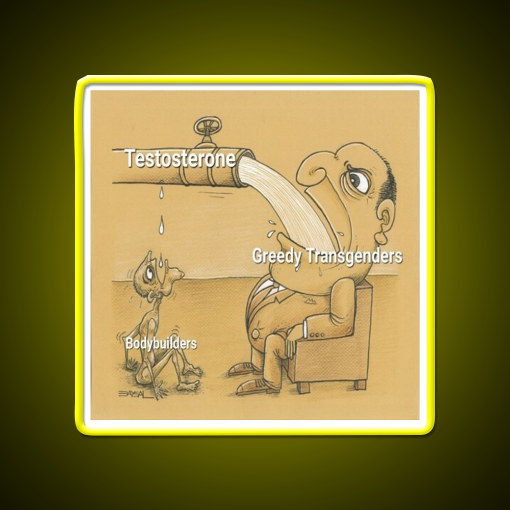 Testosterone Transgenders And Bodybuilders Gym Fitness Led Neon Sign Rgb Color