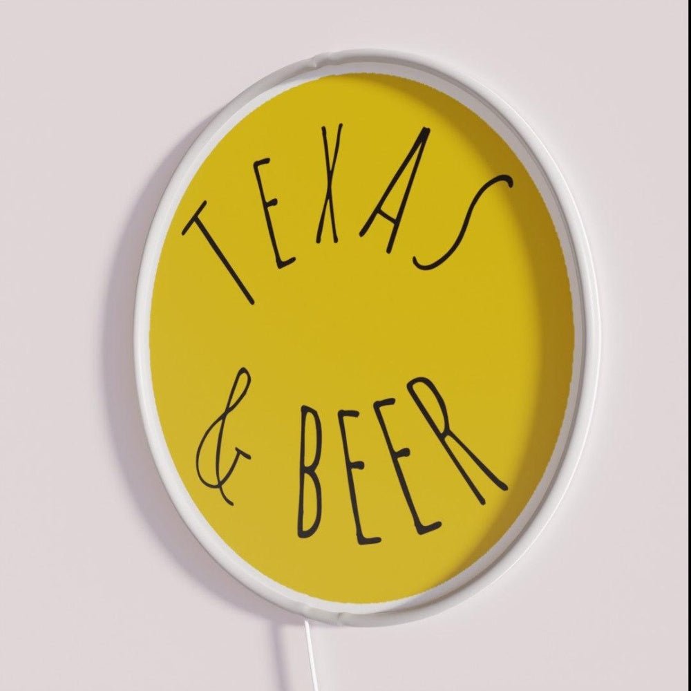 Texas And Beer Rgb Led Neon Sign - Shineneon