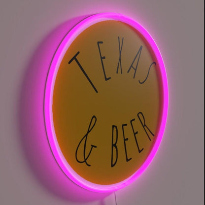 Texas And Beer Rgb Led Neon Sign - Shineneon