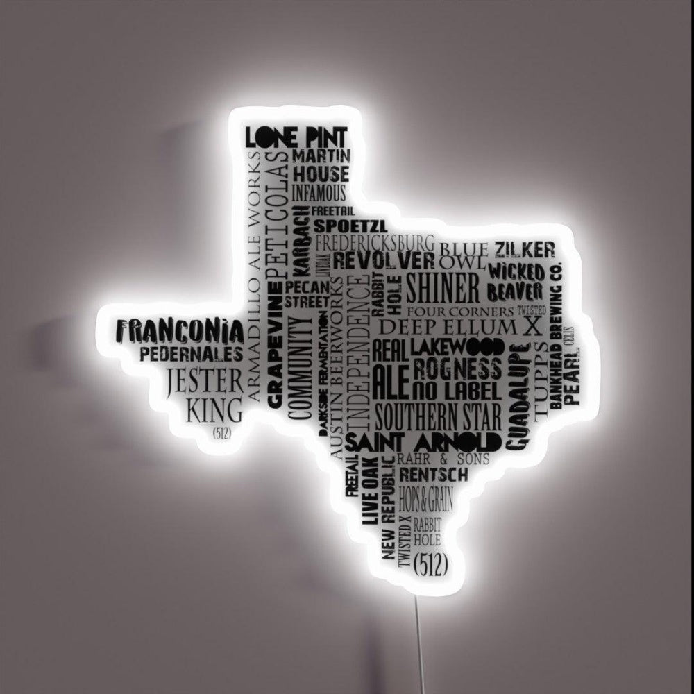 Texas Beer Lovers Merch Black Rgb Led Neon Sign - Shineneon