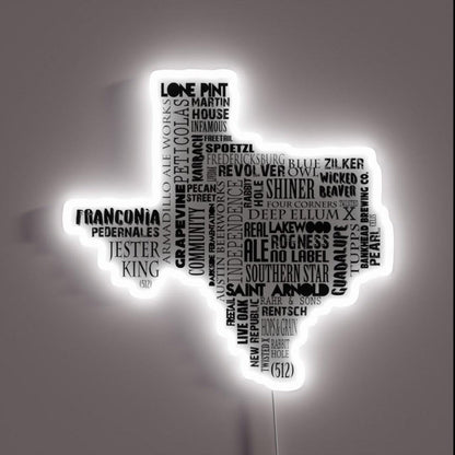 Texas Beer Lovers Merch Black Rgb Led Neon Sign - Shineneon