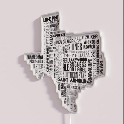 Texas Beer Lovers Merch Black Rgb Led Neon Sign - Shineneon