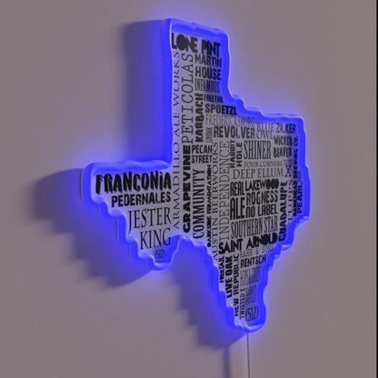 Texas Beer Lovers Merch Black Rgb Led Neon Sign - Shineneon