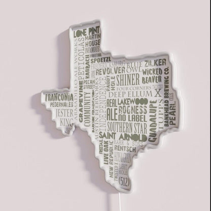 Texas Beer Lovers Merch Dark Brown Rgb Led Neon Sign - Shineneon