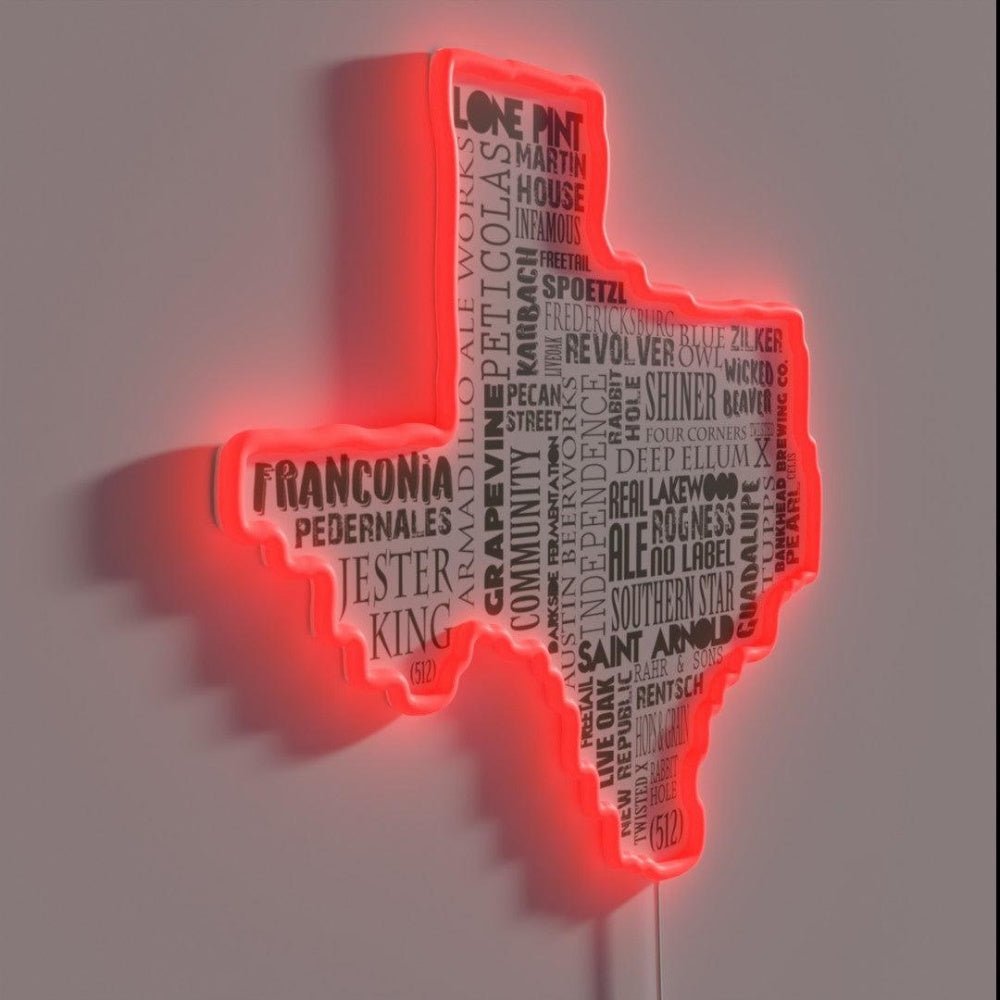 Texas Beer Lovers Merch Dark Brown Rgb Led Neon Sign - Shineneon