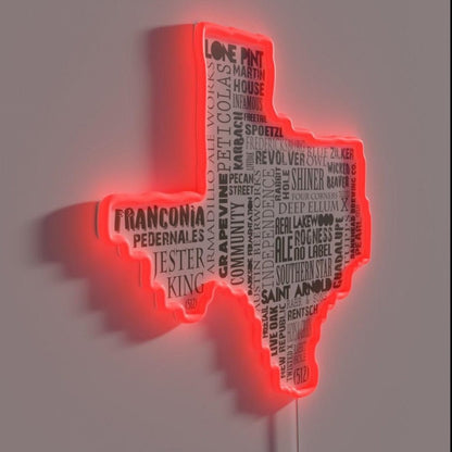 Texas Beer Lovers Merch Dark Brown Rgb Led Neon Sign - Shineneon