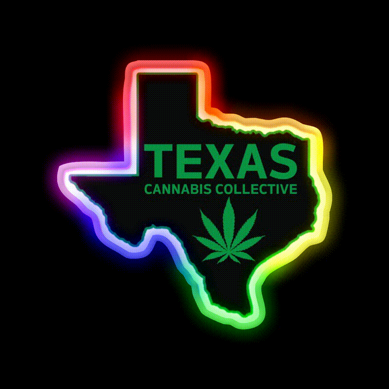 Texas Collective Hemp Inspired Green Leaf Led Neon Sign Rgb Color - LED neon sign close-up detail