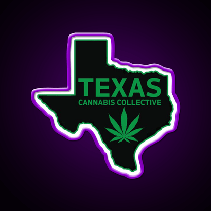 Texas Collective Hemp Inspired Green Leaf Led Neon Sign Rgb Color - Shineneon